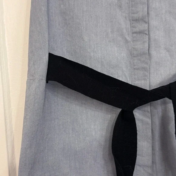 & Other Stories Paris Atelier Blue Shirt Dress with Black Waist Tie – Size US 4 - Picture 9 of 10